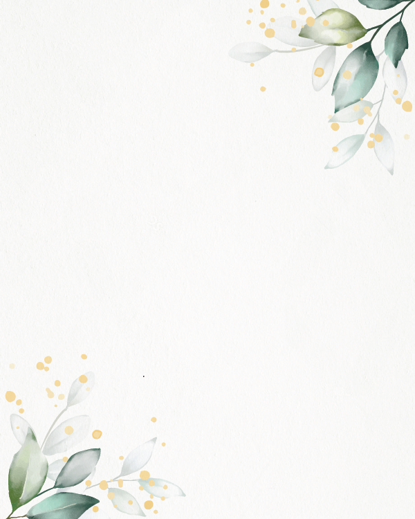 Information Cards - Green Leaves