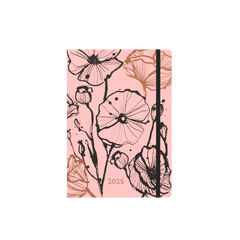 Abstract Botanticals - A5 Week - To - View Diary - 2025 Calendar Year Planner - Collins Debden UK