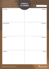 Brilliance - Weekly Planner Pad A4 Weekly - Brown (BR14U3.90) - Collins Debden UK