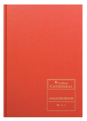 Cathedral - Accounts Book 4 Cash Columns - Red (69/4.1) - Collins Debden UK