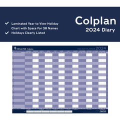 Collins Colplan - 2024 A1 Yearly Holiday Calendar Wall Planner (CWC10-24)