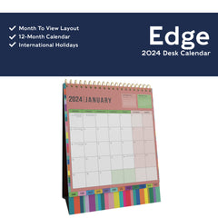 Collins Edge Rainbow - 2024 Desk Calendar (EDDC-24)