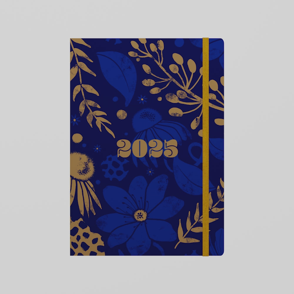 Abstract Botanicals - A5 Week-To-View Diary - 2025 Calendar Year Planner