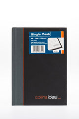 Ideal - A6 Cashbook Casebound  Single Cash - 192 Pages  - Black (411)