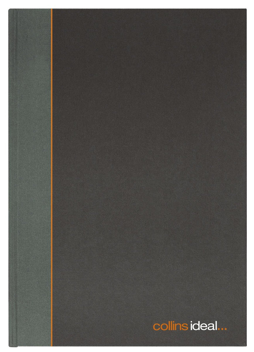 Ideal - A5 Cashbook Casebound  Single Cash - 192 Pages  - Black (461)