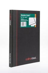 Ideal - A5 Cashbook  Casebound  Double Cash - 192 Pages  - Black (464)