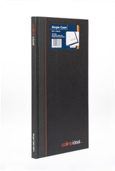 Ideal - A4 Slim Cashbook Casebound Single Cash - 192 Pages  - Black (6221)