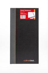 Ideal - A4 Slim Cashbook Casebound  Feint - 192 Pages  - Black (6228)