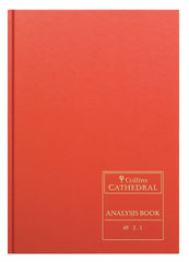 Cathedral -  Accounts Book 3 Cash Columns  - Red (69/3.1)