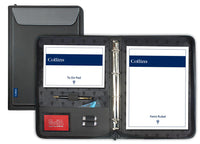 Conference Folder - Conference Ringbinder with Pocket  - Charcoal A4 (7021)