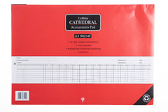 Cathedral - A3 Analysis Pad 14 Summary Columns  - Red (A3/90/14C)