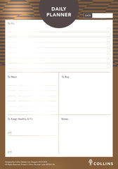 Brilliance  -  Daily Planner Pad A5 Daily - Brown (BR15U1.90)